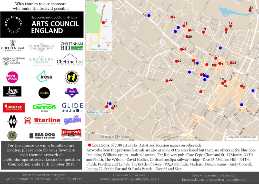 The Cheltenham Paint Festival is officially here. Grab your FREE trail